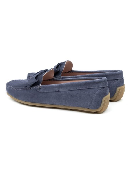 femmes mocassins suède bleu W-SATME-JEANS
