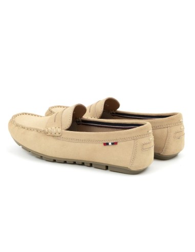 Light Brown suede women's moccasins