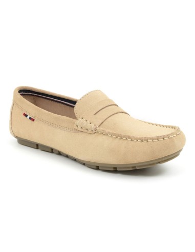 Light Brown suede women's moccasins