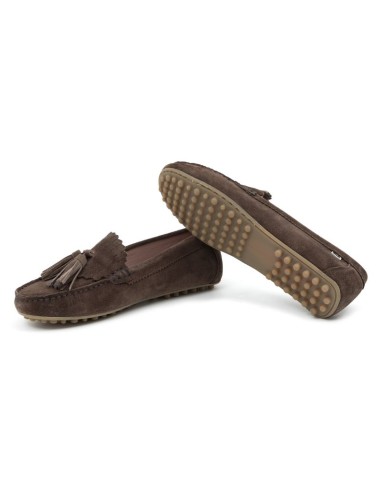 femmes mocassins suède beige W-SICTOR-TAUPE