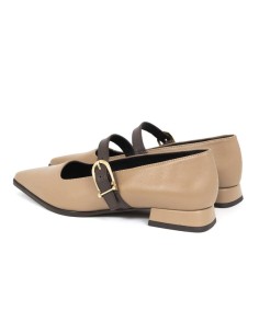 Zapato de Vestir de piel liso color beige 2