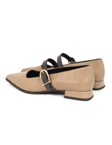 chaussures habillées femme de peau beige W-DORY-ARENA