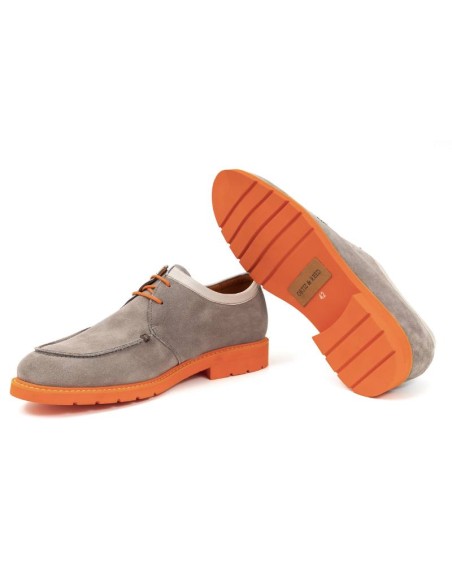 Derby de ante liso color gris