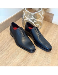 Oxford de piel con picado maría color negro 2