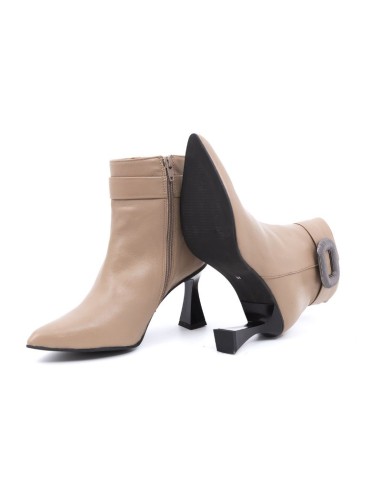 bottines femme lisse beige W-ABBIE-BEIGE