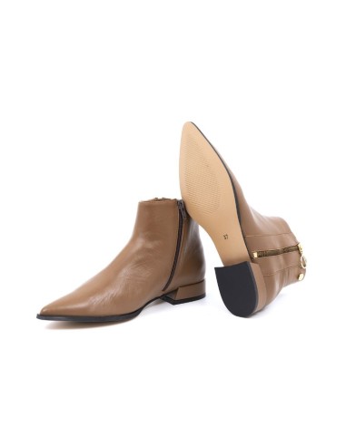 Botines de mujer liso liso color camel