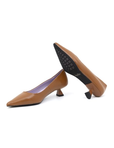 Zapato de Vestir de piel liso color cuero