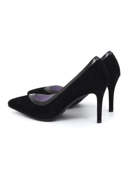 chaussures habillées femme suède le noir W-DOLY-NEGRO