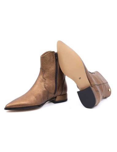 gold solid color women's boots