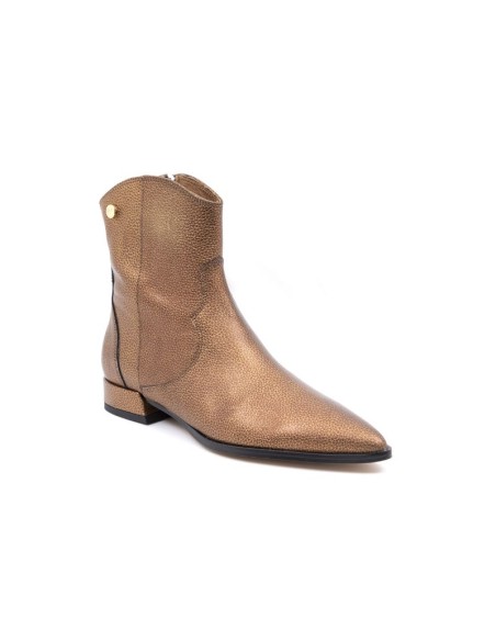 gold solid color women's boots