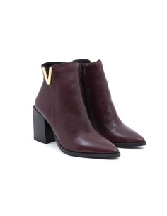 bottines femme lisse Bordeaux W-ELIANA-BURDEOS