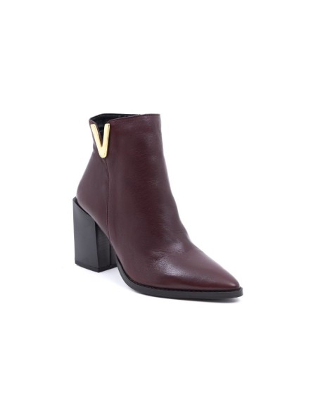 bottines femme lisse Bordeaux W-ELIANA-BURDEOS