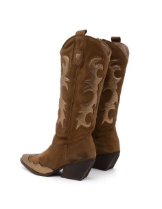 Brown solid color Women's high boots 2