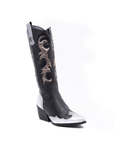 Black solid color Women's high boots