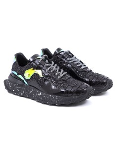 Black leather Women's sneakers