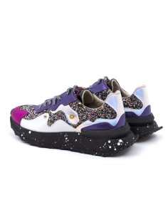 Pink leather Women's sneakers 2