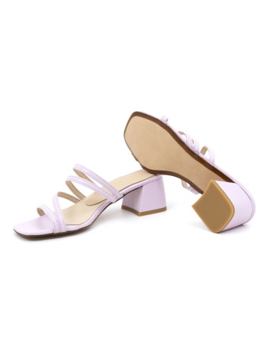Zapato de Vestir de piel con tiras color morado