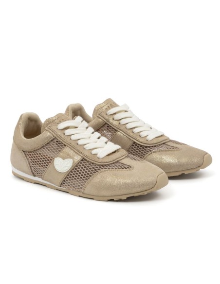 gold suede Women's sneakers