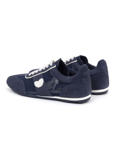 baskets femme suède bleu W-MORA-NAVY