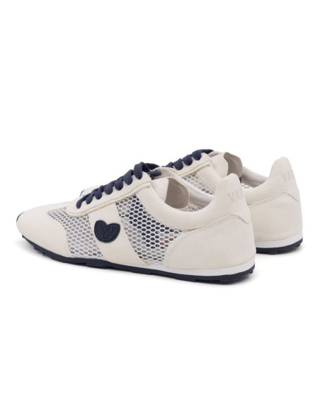 baskets femme suède blanc W-MORA-WHITE-BLUE