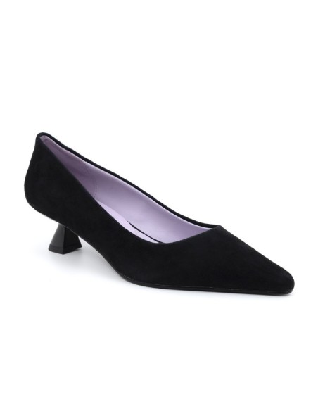 Zapato de Vestir de ante liso color negro