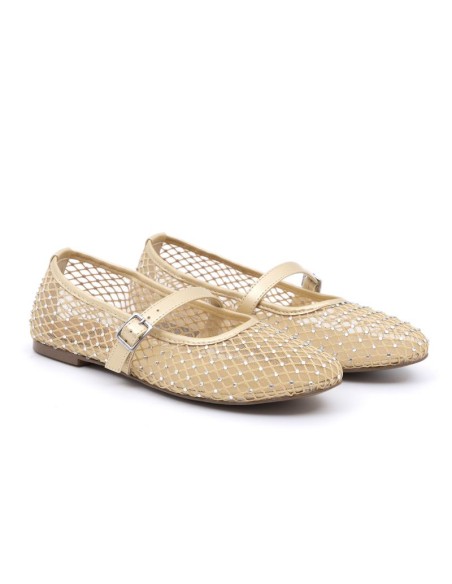 Beige Squared Ballet Flat