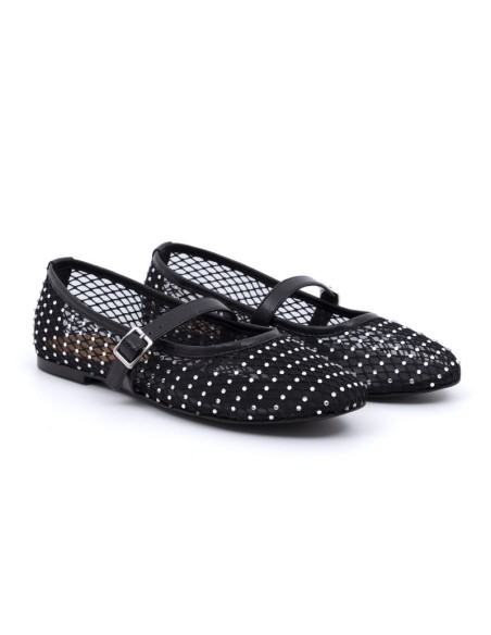 Black Squared Ballet Flat