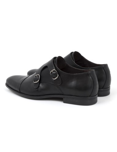 Black leather monkstrap