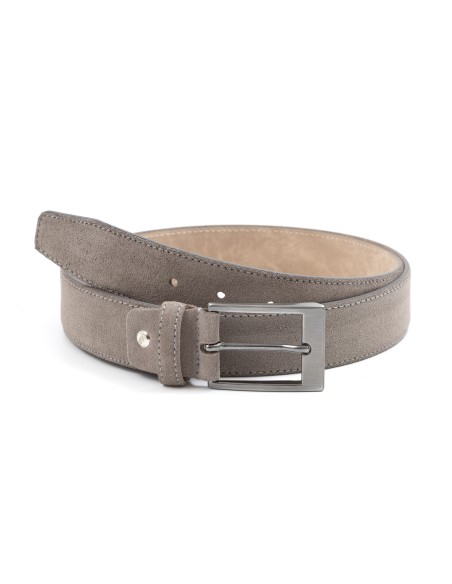Grey suede belt