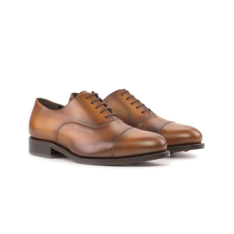 Goodyear Welt de piel richelieus color cuero GOTON-CUERO