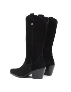 Black suede Women's high boots 2