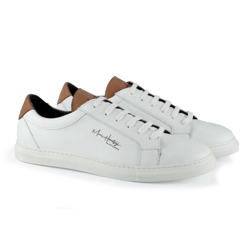 baskets en cuir blanc LETMAN-BLANCO