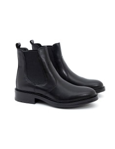 Black leather women's boots