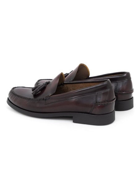 Burgundy leather Castellanos