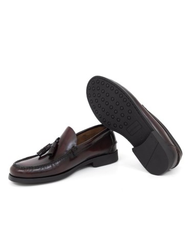 Burgundy leather Castellanos