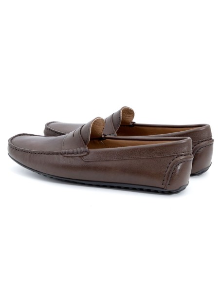 Mocassin de peau marron EFRON-MARRON