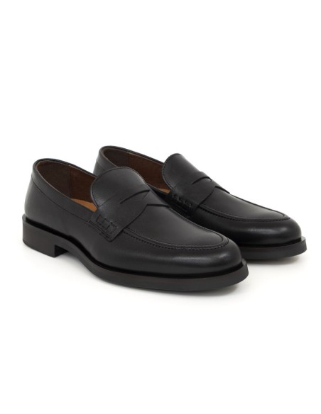 Mocassin de peau le noir MIMOC-BLACK