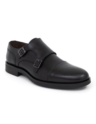 Black suede monkstrap