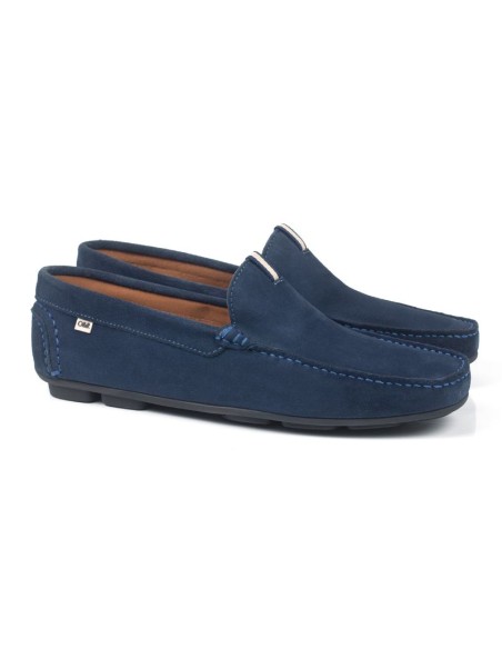 Mocassin suède bleu SAFAT-INDIGO