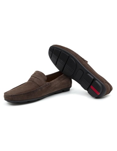 Mocassin suède marron SAYOR-TAUPE
