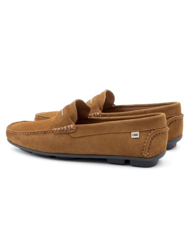 Brown suede moccasin