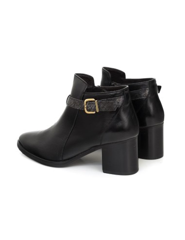 Black leather women's boots