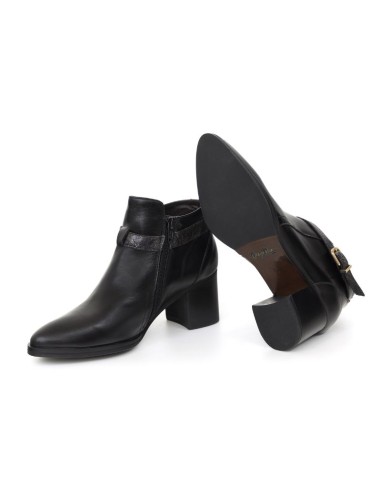 bottines femme de peau le noir W-CANTORA-BLACK