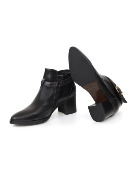 bottines femme de peau le noir W-CANTORA-BLACK