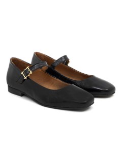 Black leather Ballet Flat