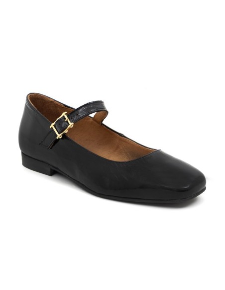Black leather Ballet Flat