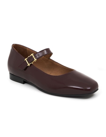 Burgundy leather Ballet Flat