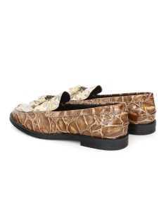 Light Brown leather women's moccasins 2