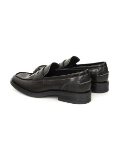 Mocasines de mujer de piel con antifaz color marrón 2