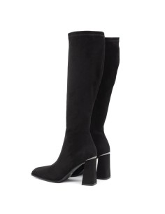 Botas de mujer de ante liso color negro 2